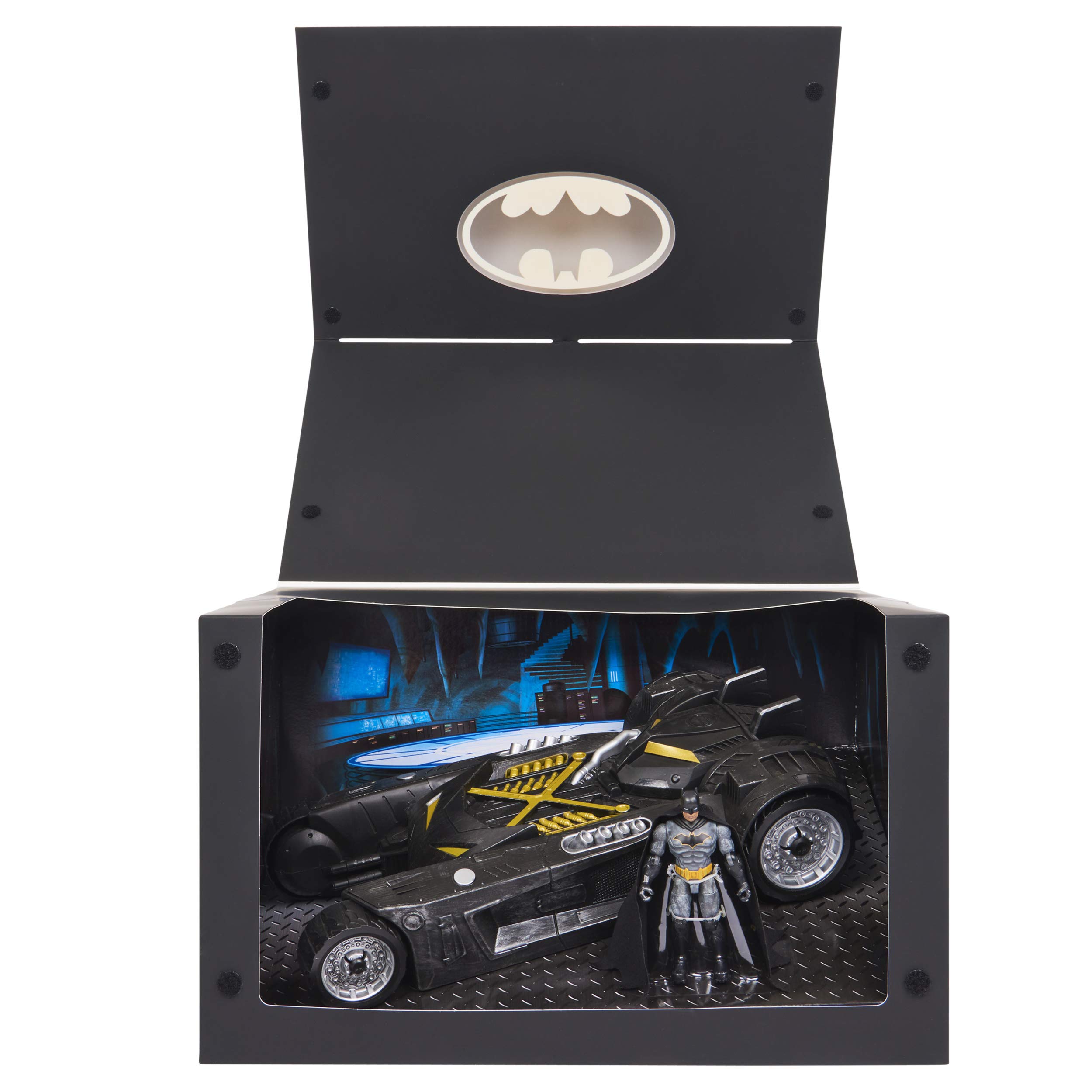 BATMAN 4inch Action Figure with Batmobile and Batboat 2in1