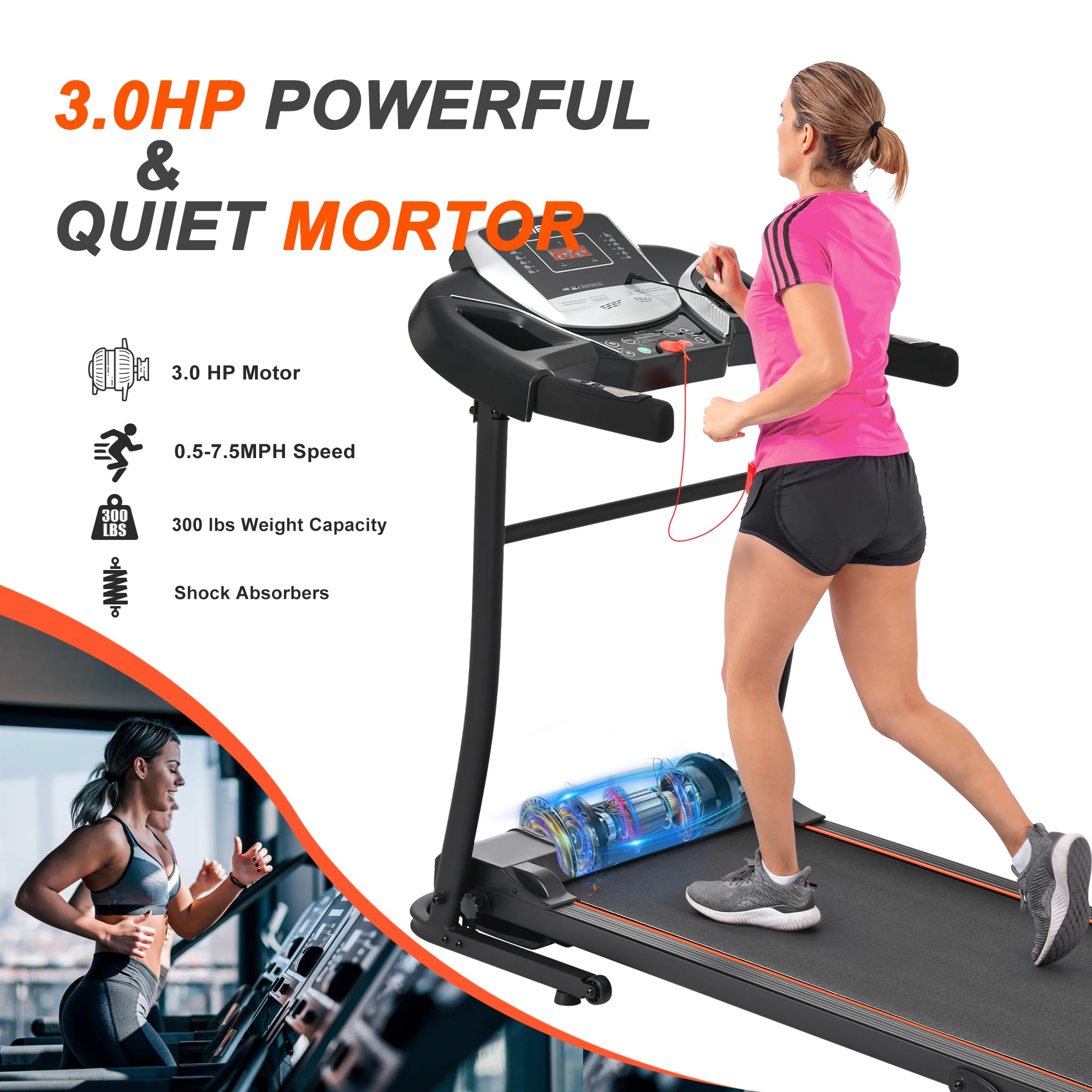 Exercise Running Machine Compact Snapklik.com : Foldable Treadmill For Running & Walking, Incline ...