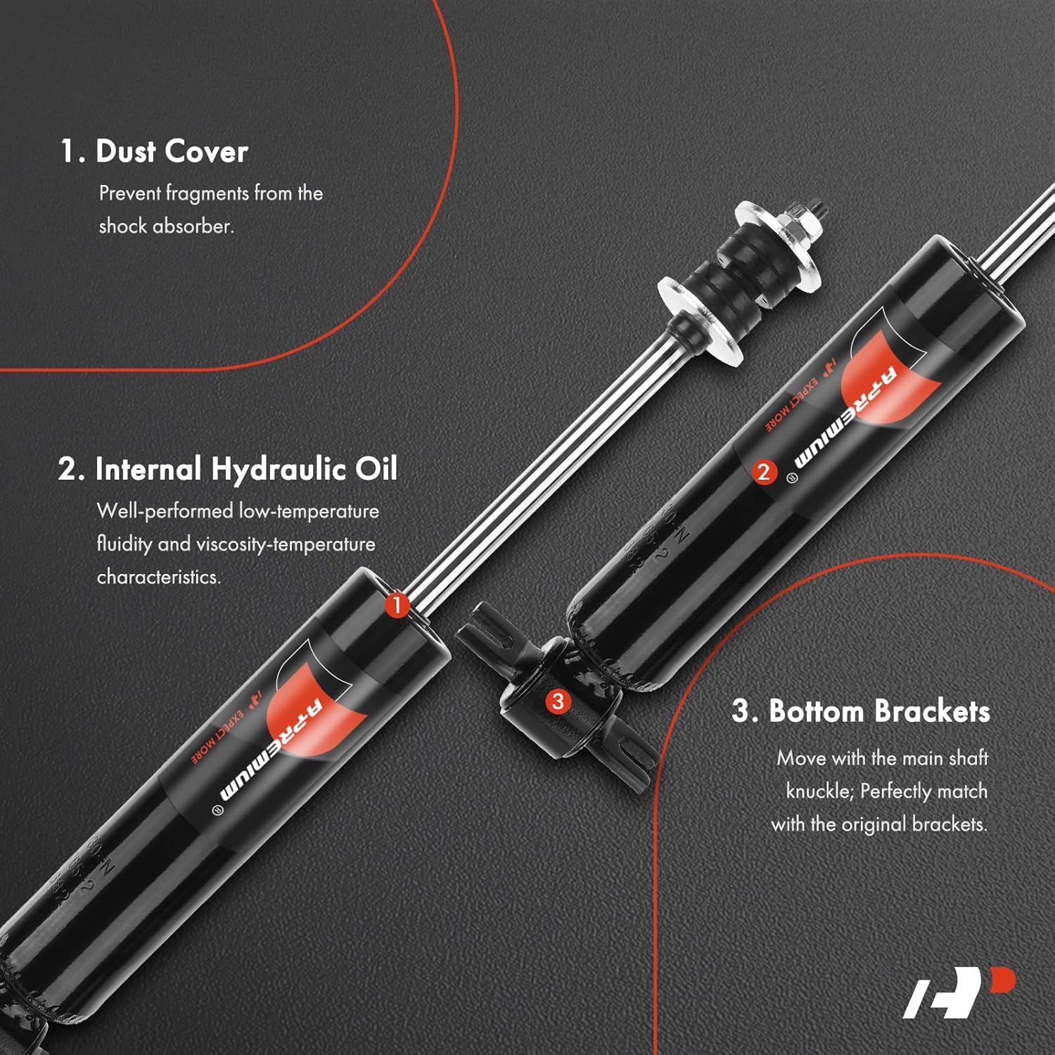 A-Premium Front Pair (2) Struts Shock Absorber Compatible with Chevrolet Express 1500/2500/3500, Tahoe & GMC Savana 1500/2500/3500, Yukon & More, Driver and Passenger Side