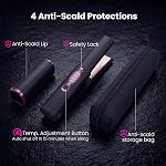 Lève-cheveux sans fil, Titanium Mini Fer plat pour cheveux courts & Pixie coupes, outil de styling portable prêt à voyager avec 60s Une chaleur rapide, USB-C Rechargeable (Noir décent)