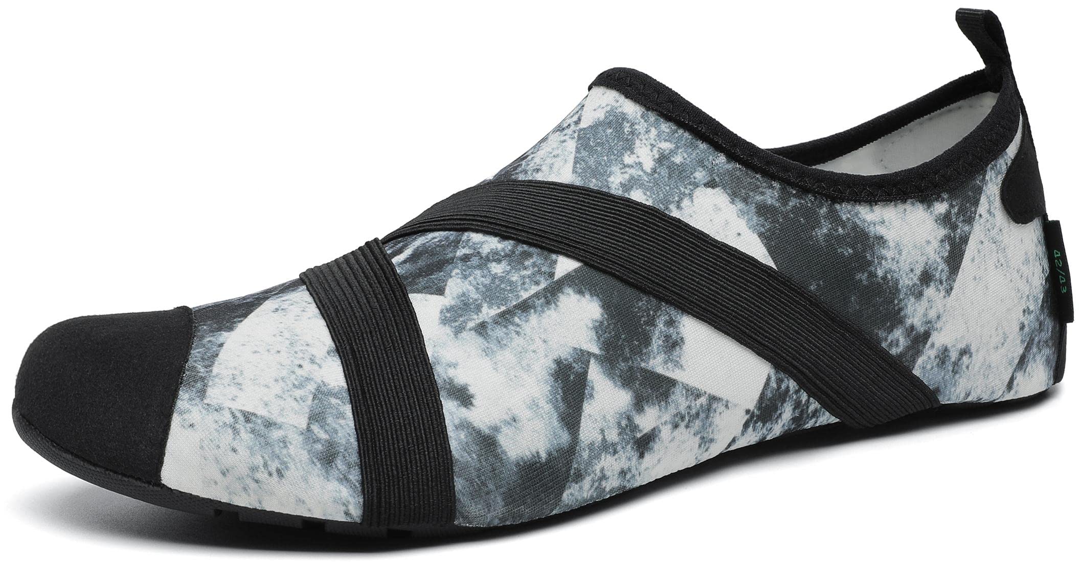 SAGUARO Escarpines Hombre Mujer para Buceo Snorkel Surf Natación Piscina Vela Mares Rocas Río Zapatos para Agua Calzado Playa Zapatillas Deportes Acuáticos, Gris Plata, 42/43EU