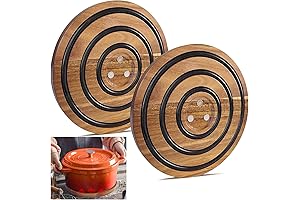 2 PCS Magnetic Wooden Trivets for Hot Pots and Pans