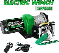 Vista 7 de Cabrestante eléctrico ATV/UTV de 2500 libras, cabrestante de cable de acero impermeable de 12 V, cabrestante eléctrico con control remoto con cable