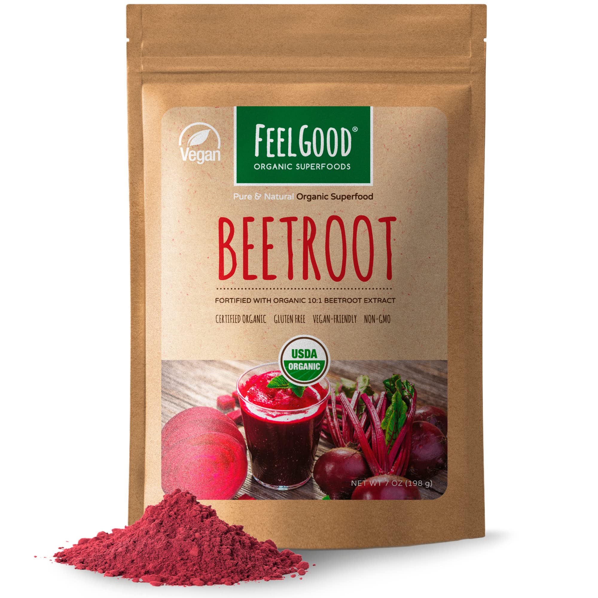 Buy Feelgood Superfoods Fortified Beetroot Powder, Nitric Oxide Booster
