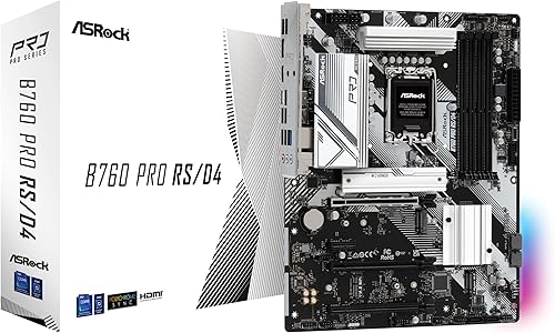 ASRock Placa base B760 Pro RSD4, compatible con CPU Intel de 12 y 13 generación (LGA1700), chipset B760, placa base DDR4 ATX