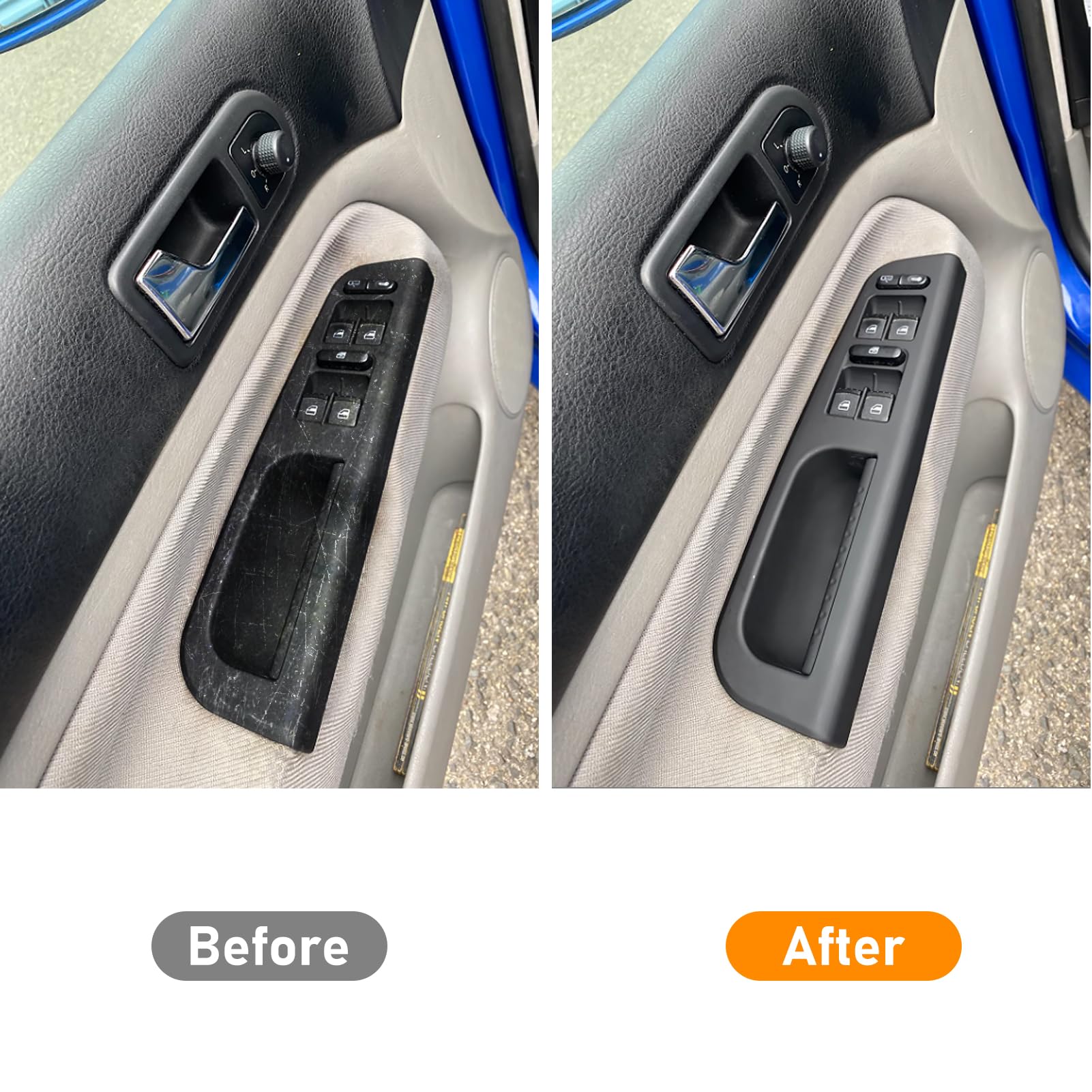 TTCR-II 5PCS Compatible con Tirador Puerta VW Bora Variant Golf IV Tirador Puerta Derecha + Izquierdo PASSAT B5/ GOLF MK4 Manillas Puertas Interior, Manijas Para Golf 4 -Negro