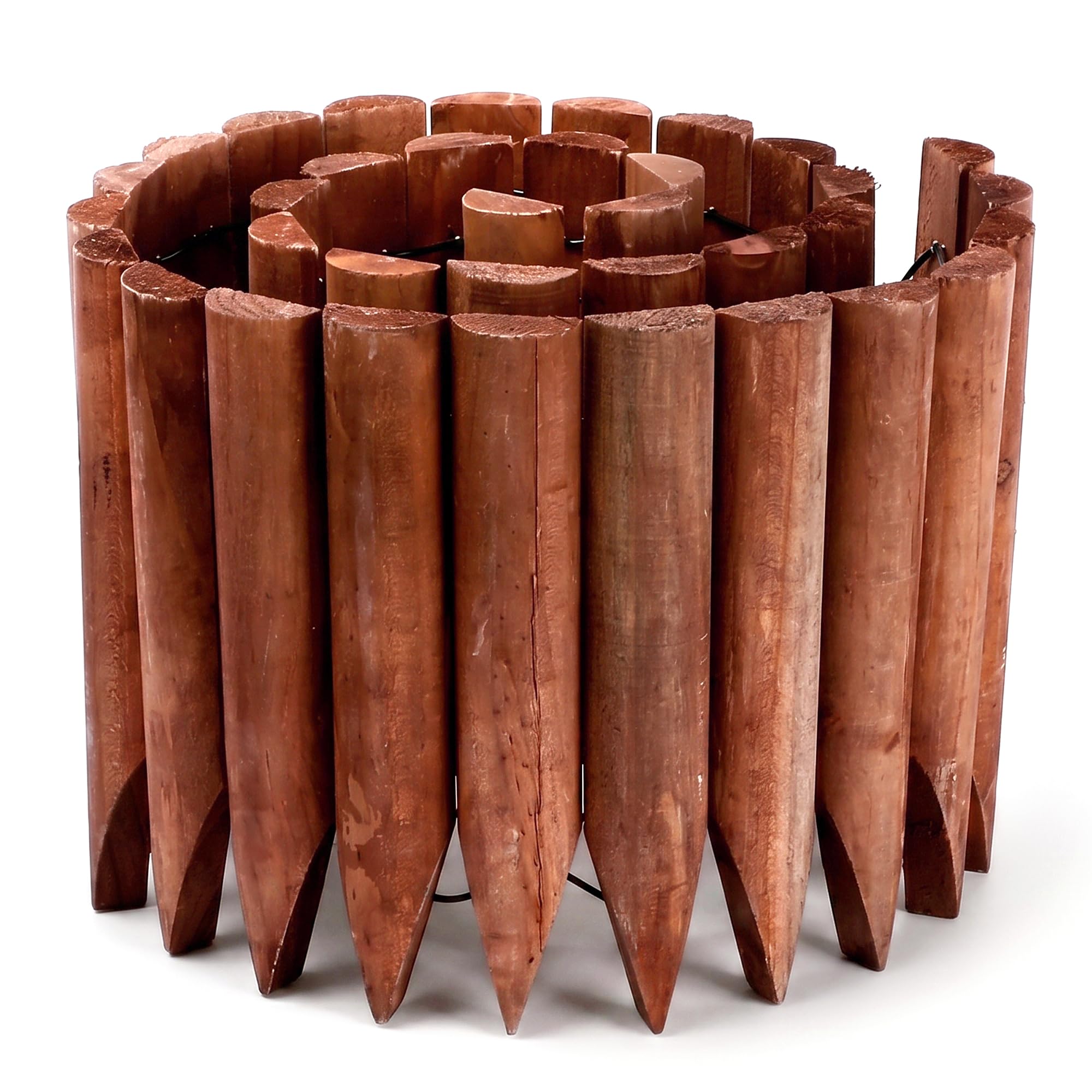 Bordure de Jardin Bois Clôture Flexible pour Jardin, Pelouse, Paysage, Bordure a Planter Décorative 120 cmx20 cm