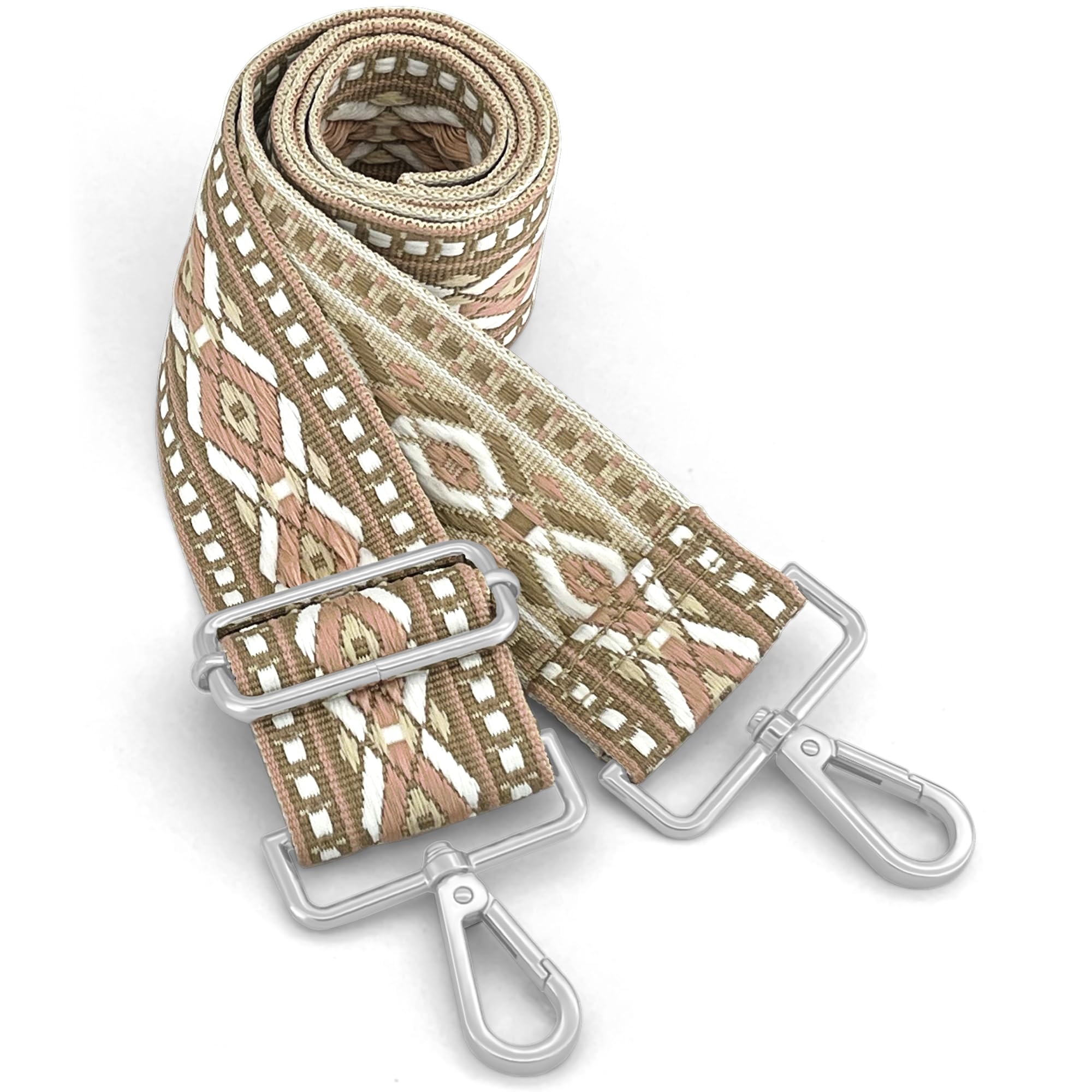 Silvery Purse Straps Replacement Crossbody - Guitar Strap for Purse Crossbody