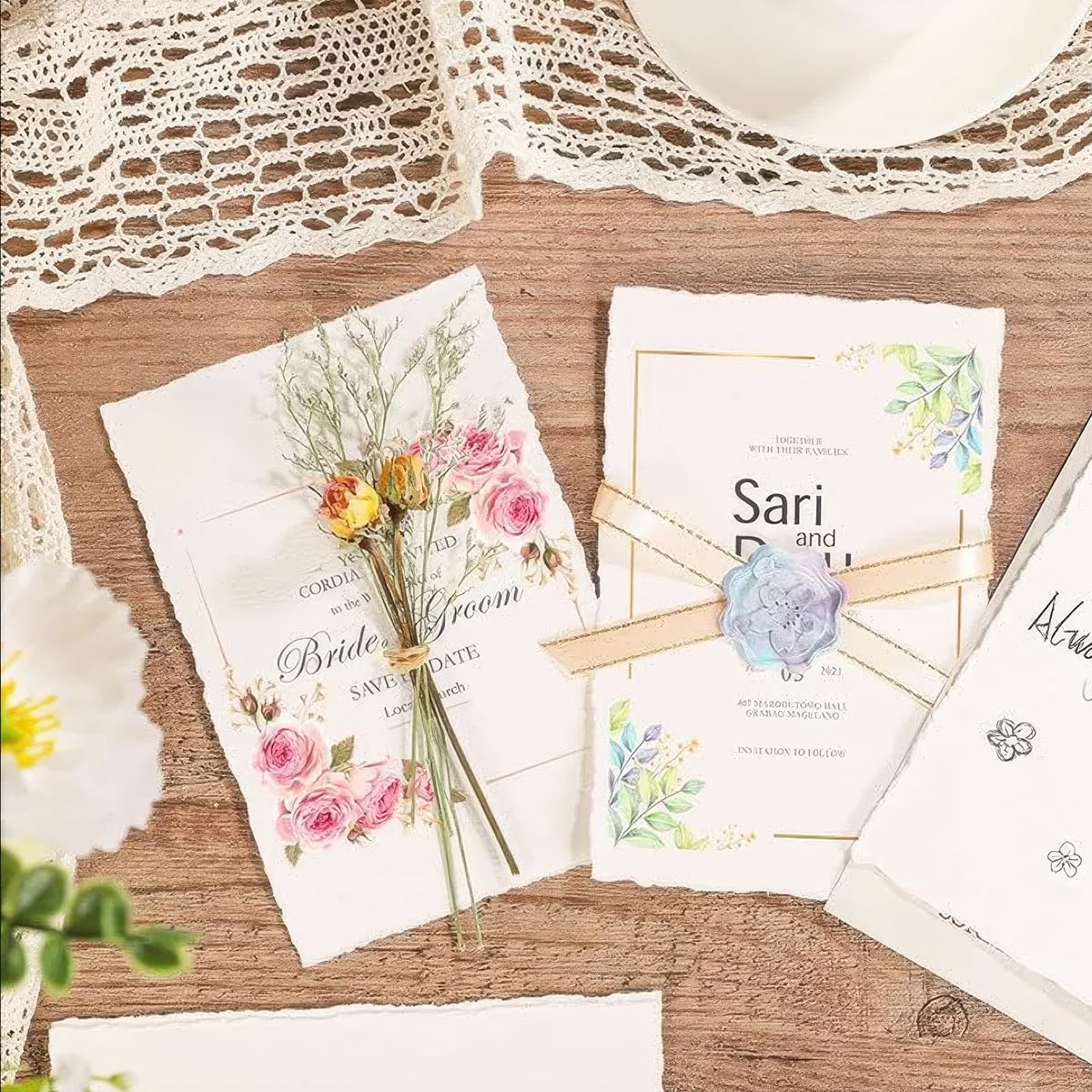 20 Hojas De Papel Acuarela A6 Hecho A Mano – Algodón 300g/m², Textura Con Bordes Deshilachados, Tamaño 10.2x15.2 Cm, Ideal Para Acuarela, Acrílico, Tinta Y Bocetos, Compatible Con Múltiples Técnicas