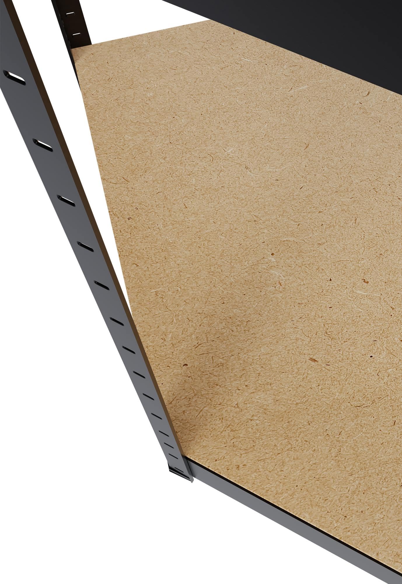 CLP Sistema di scaffalature a 3 Ripiani I 2X Sistema di scaffalature I Scaffalatura per carichi Pesanti, Colore:Nero