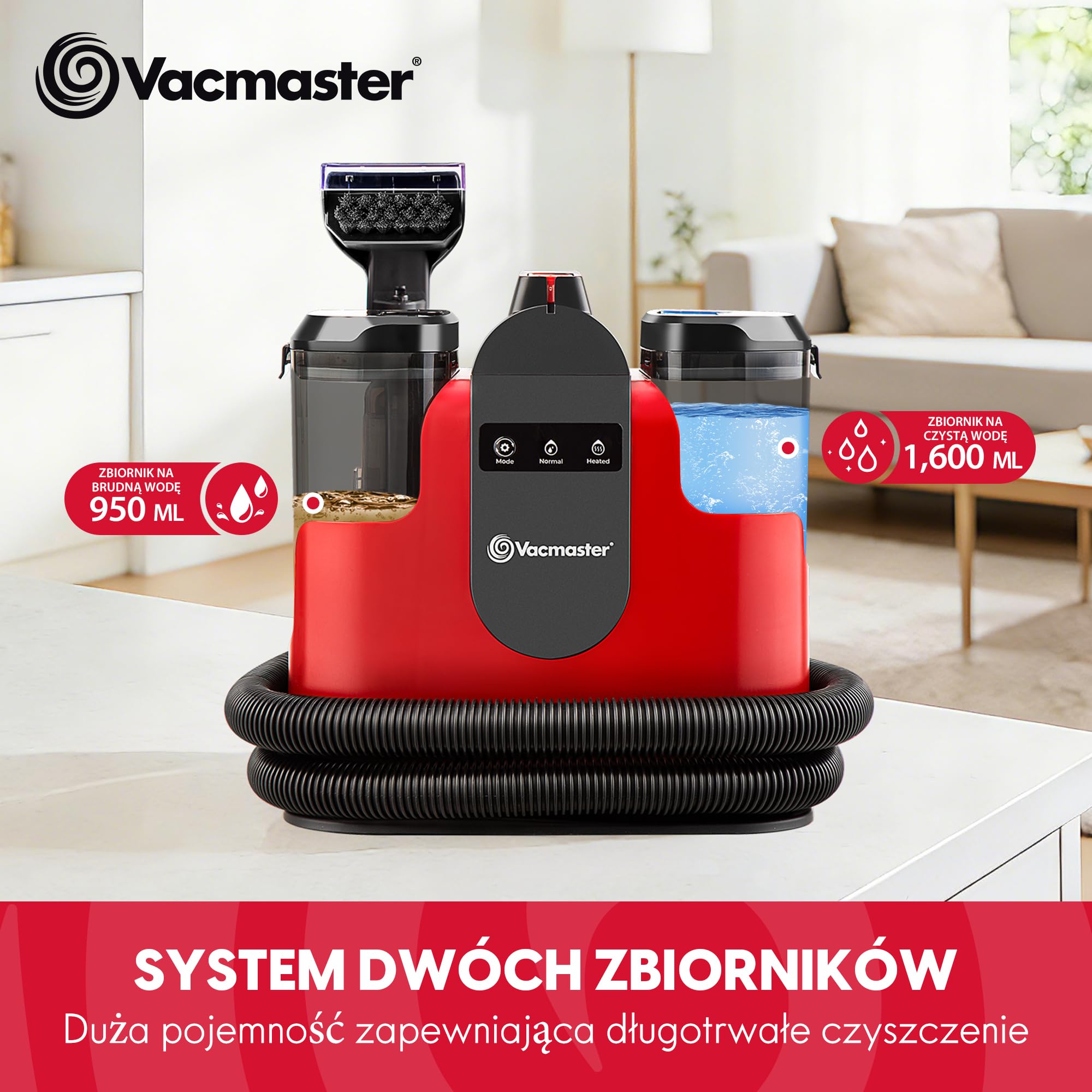 Vacmaster Odkurzacz Piorący z Podgrzewaniem 1150 W 17 kPa STMEUC01H
