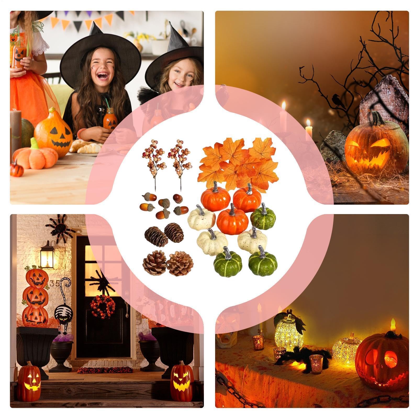 Piccole Zucche 25 Pezzi Mini Assortite Realistico