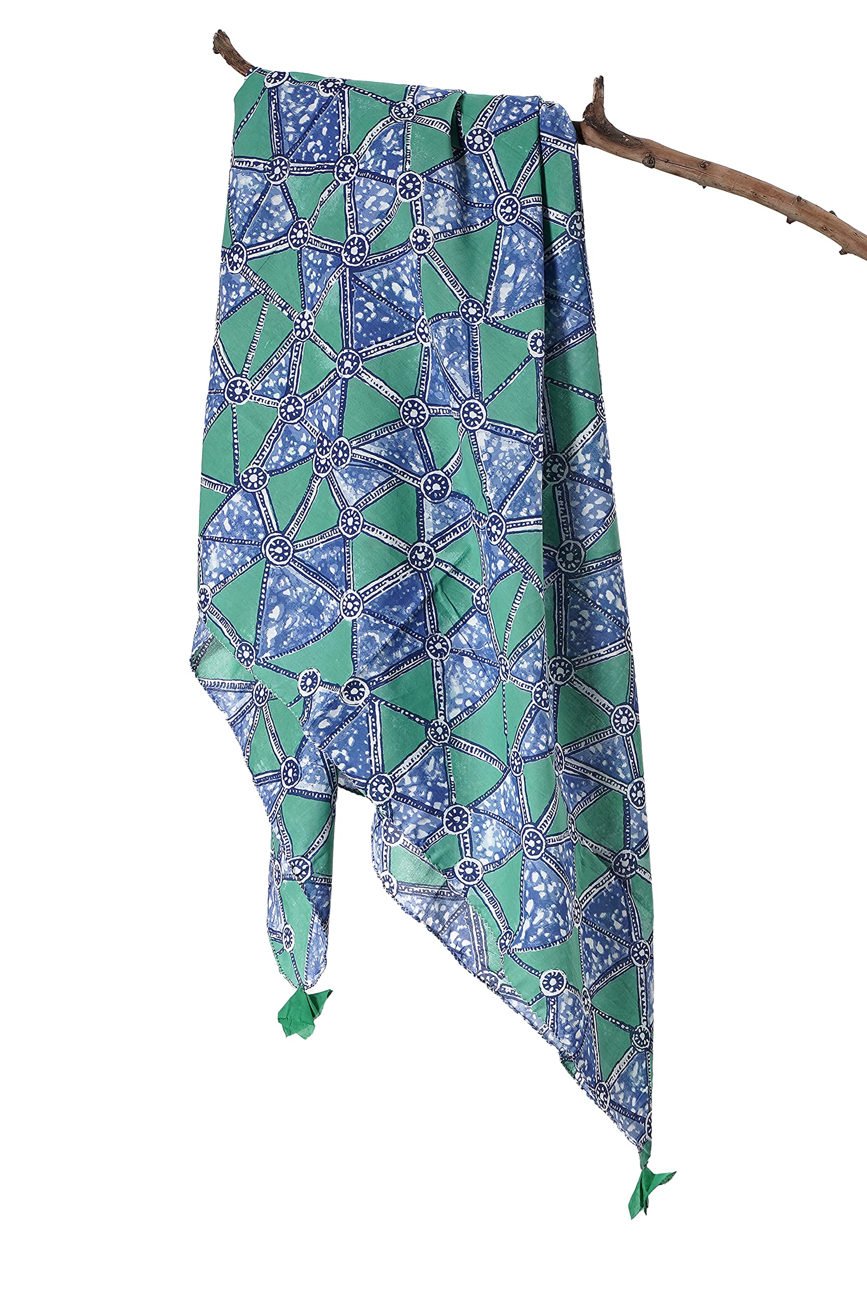 Devan Stylish Girls Cotton printed Scarf, 100x100 Cm Square Size,100% Cotton Scarf (100x100 Cm :: Multi Colour)-image-25