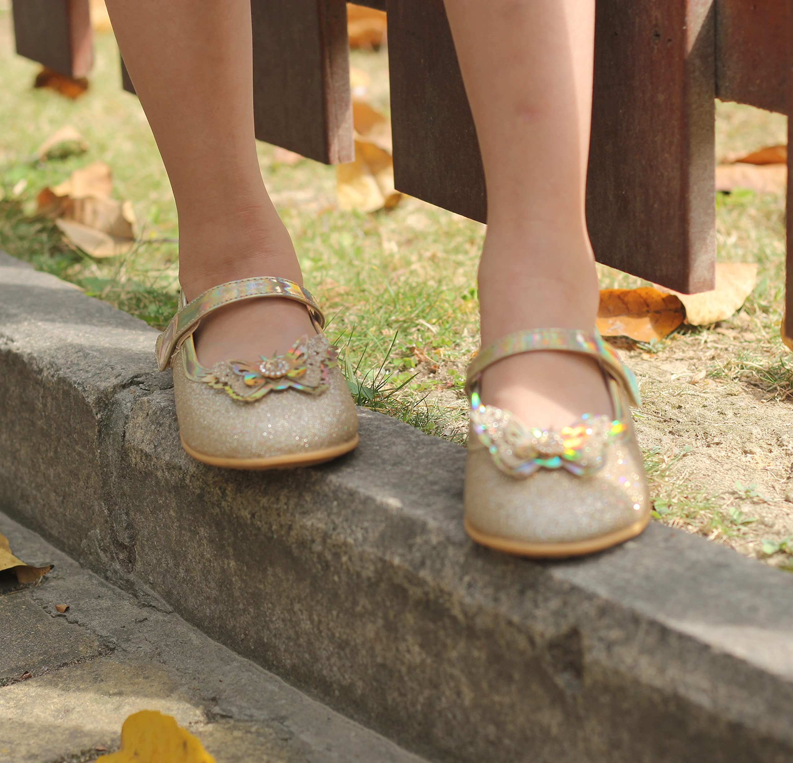 EIGHT KM - Kleinkind Mädchen Kleid Ballerinas Schuhe - Mary Jane Wohnungen - Prinzessin Hochzeit Schuhe