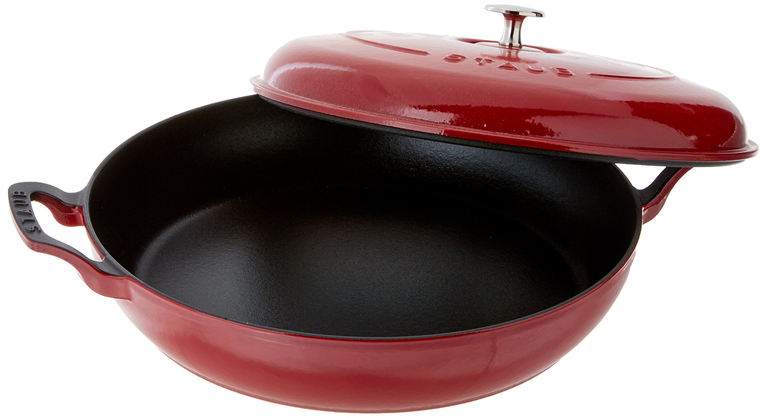 STAUBCast Iron 3.5-qt Braiser - Cherry, Made in France