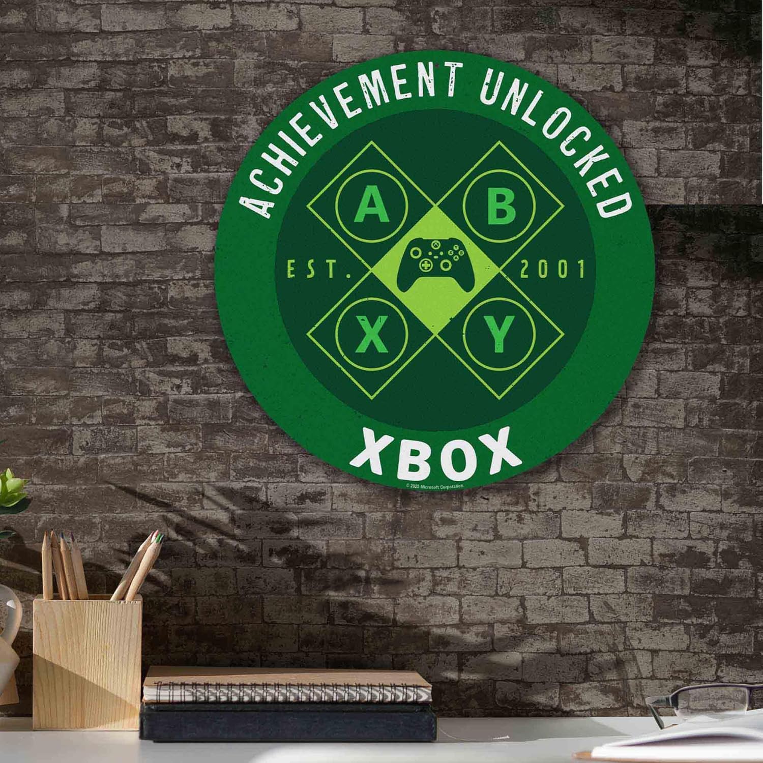 Xbox Achievement Unlocked Metal Wall Decor - Fun Xbox Sign for Man Cave or Game Room