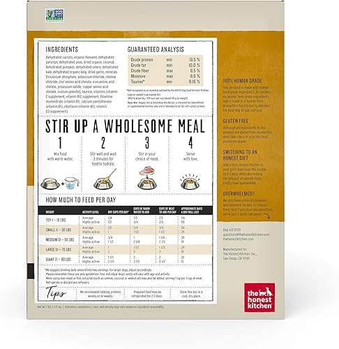 Miniatura 9 de Honest Kitchen, alimento deshidratado con base de mezcla para perros apto para humanos