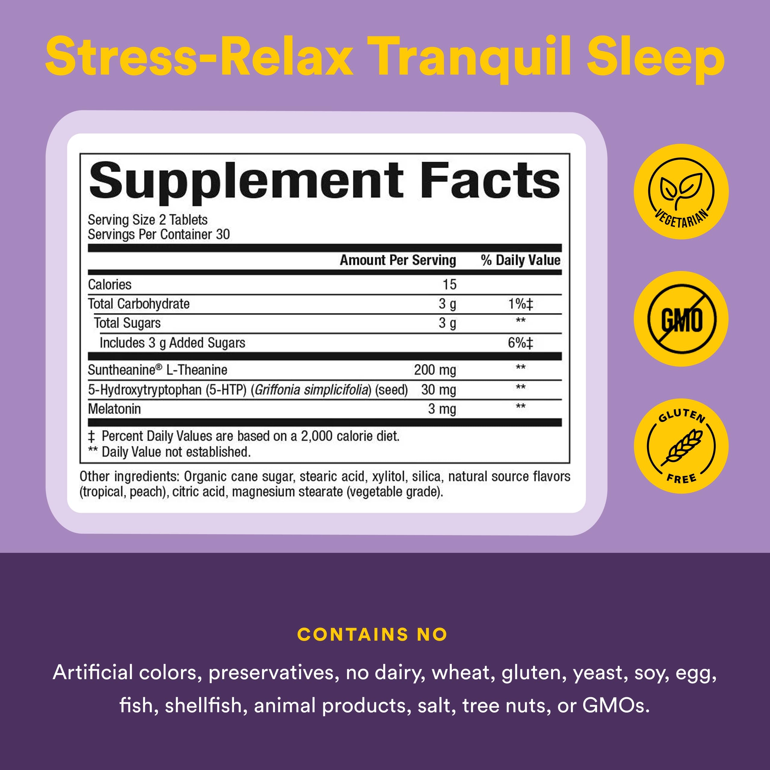 Natural Factors Tranquil Sleep Melatonin Supplement, 60 Chewable Tablets — Amazon image 4