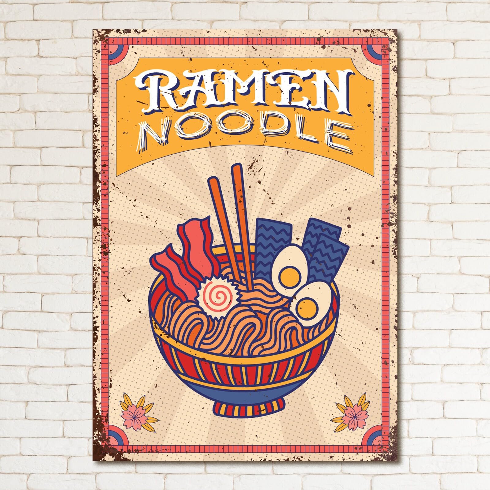 My Pixel Print Metal Ramen Noodle Retro Sign Restaurant Bar Pub Plaque Party Vintage Gift