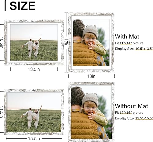 Vista 236 de Vittanly - Juego de 9 portarretratos, plexiglás resistente a rupturas, exhibe fotos de 12 x 12 pulgadas o, con paspartú, de 8 x 8 pulgadas, marcos