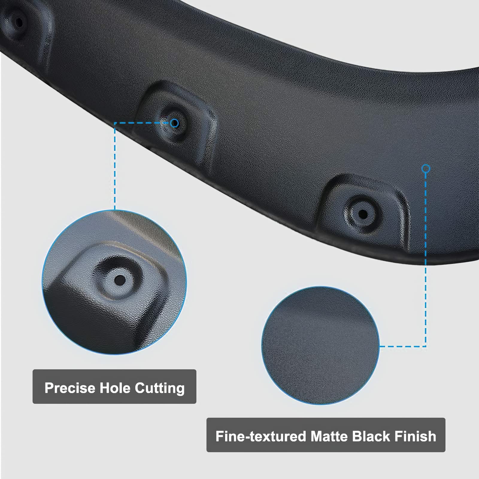 YITAMOTOR Fender Flares Kit, Compatible with 2002-2008 Dodge Ram 1500; 2003-2009 Ram 2500 3500 (Fleetside Models Only), Pocket Rivet Style with Textured Matte Black Finish, 4 PCS