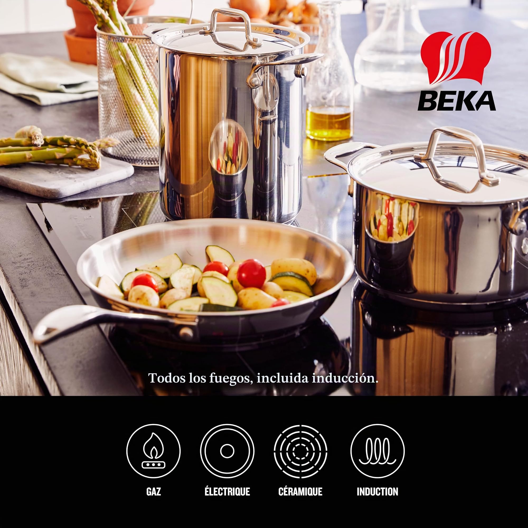 Beka Chef Sarten Acero Inoxidable 30 cm