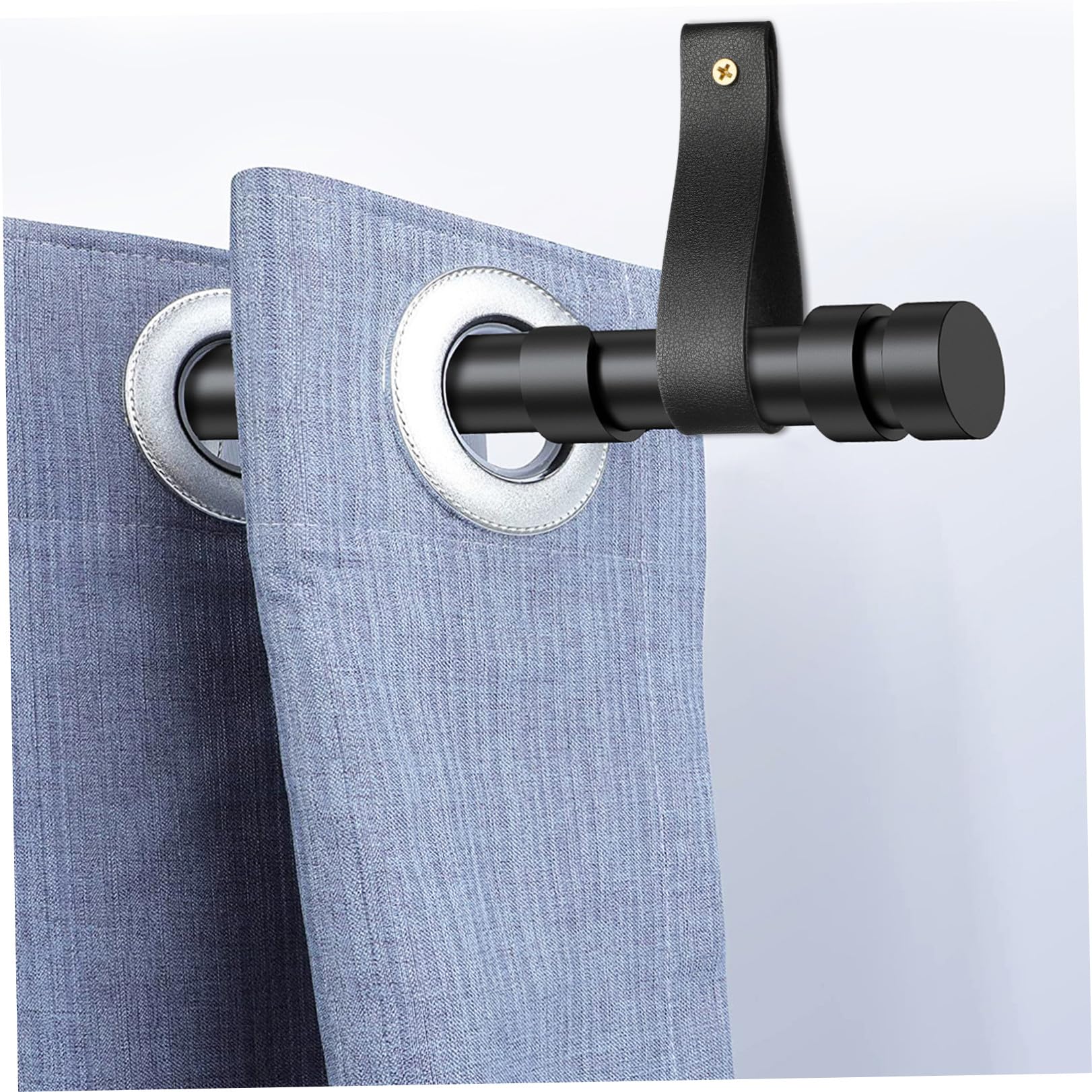 SHINEOFI 4 Pièces Support De Tringle À Rideaux en Cuir Bohème Crochets Muraux Multi-Fonctionnels pour Maison Chambre Salle De Bain Cuisine 4.72 X 0.98 X 0.79 Po