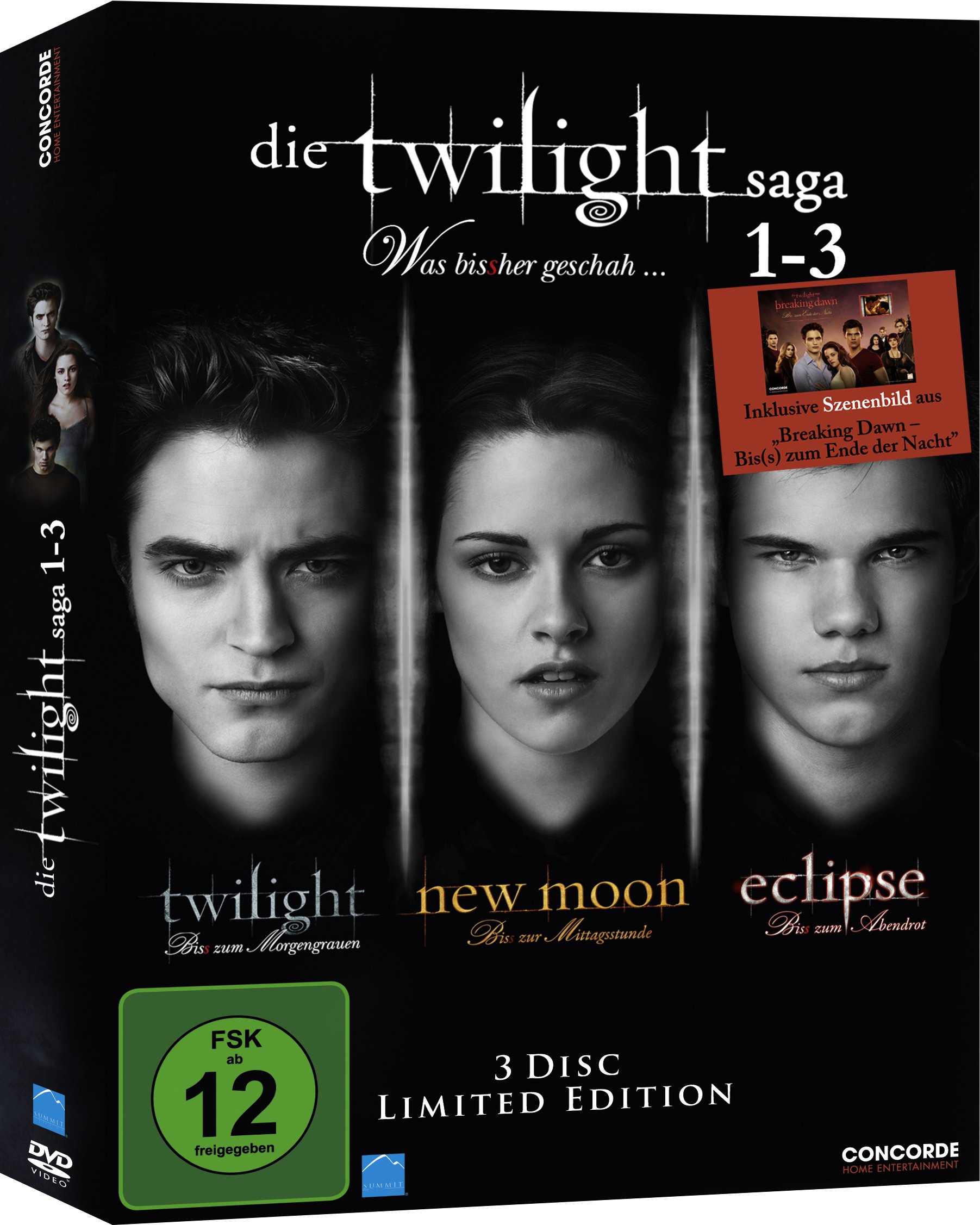 La Saga Crepúsculo Películas 1-3 en DVD edición alemana de colección