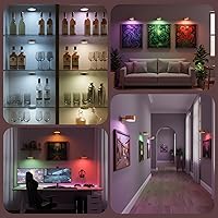 Vista 37 de 3-Pack Picture Lights for Wall, Rechargeable Battery Operated Led Painting Light with Remote Dimmable ＆ Timer, 3 Lighting Modes Magnetic Art Display