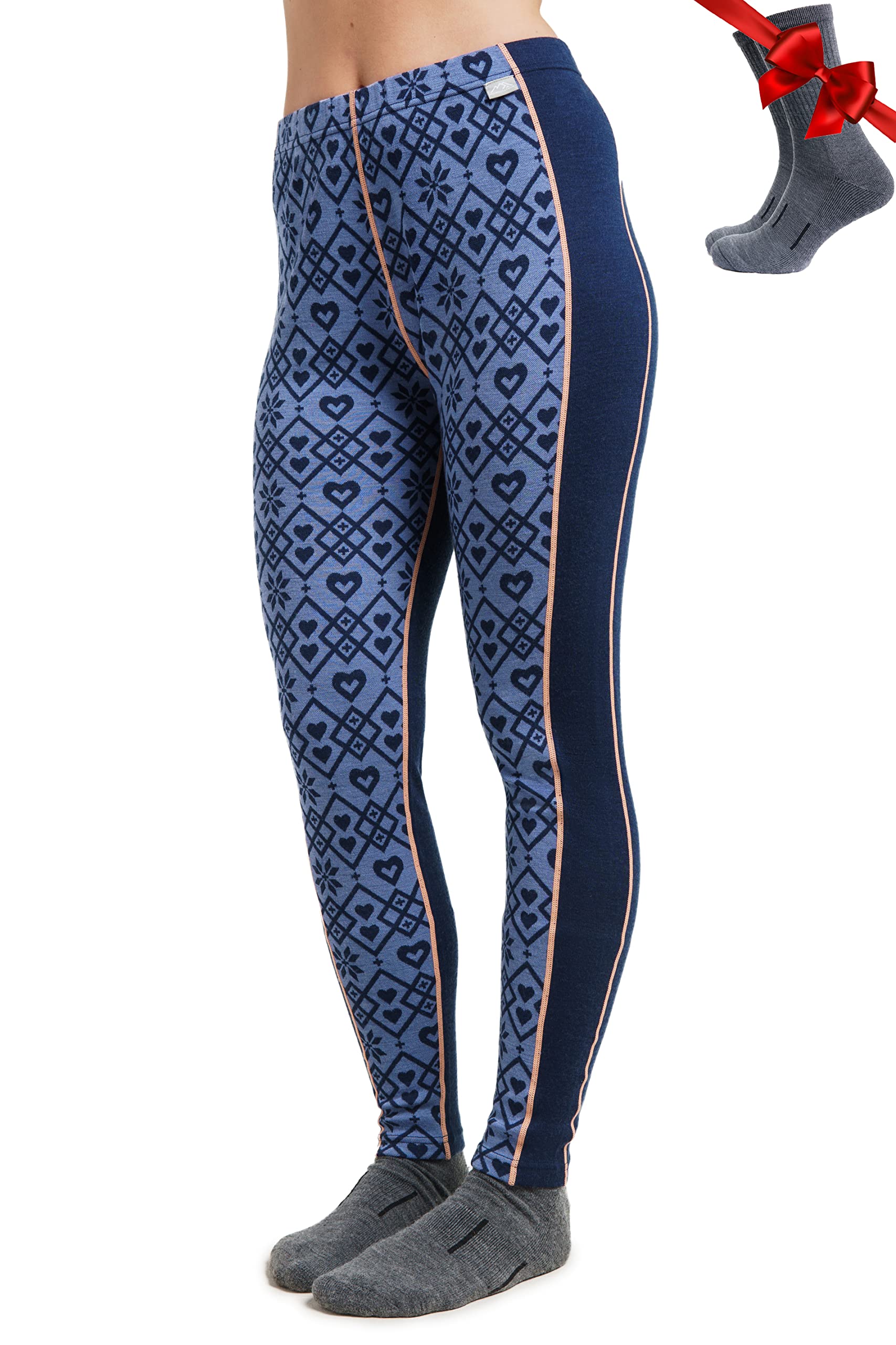 100% Merino Wool Base Layer Women Pants - Thermal Leggings Underwear