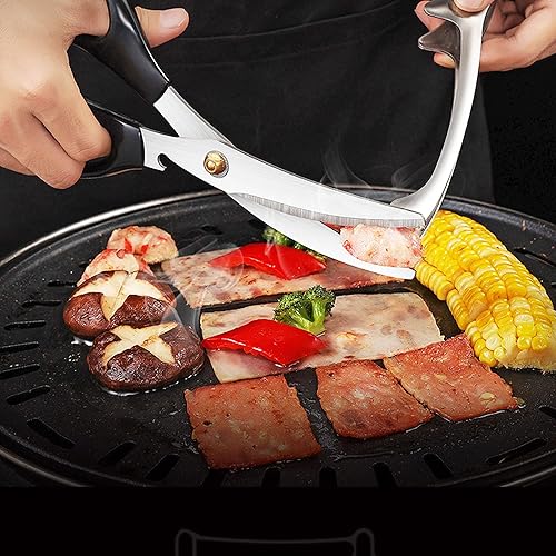 Miniatura 4 de Pinzas para parrilla de acero inoxidable, pinzas coreanas japonesas para barbacoa, pinzas autoportantes, utensilios de cocina para camping,