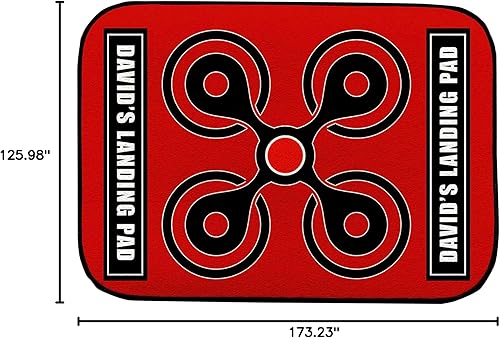 Miniatura 3 de Artylicious Personalised Drone Landing Pad - Red pad 44cm x 32cm DP103, DJI Mini 3 Pro, Mavic 3, Mavic Air 22S, Mavic Mini 2, Mavic 2 ProZoom, DJI