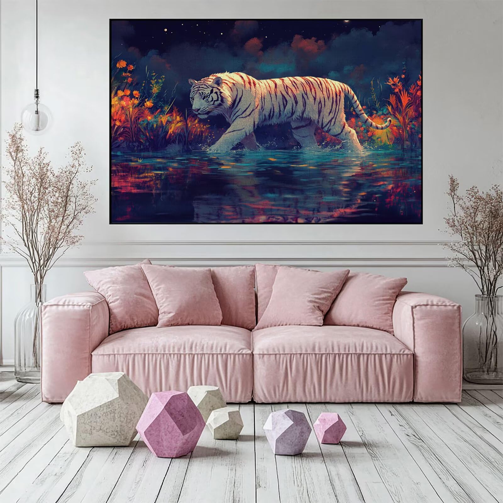 Puzzle 3000 elementów Zwierzę Dorosły Tygrys 122 x 81 cm Unikalne Rzemiosło Klasyczne 3D Drewniane układanki do rodzinnych gier aktywnych, układanka do samodzielnego wykonania nawet do dekoracji ścian