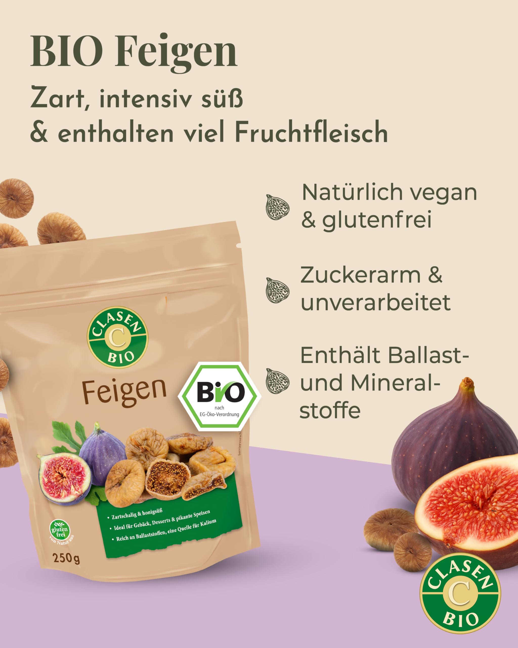 7x CLASEN BIO Feigen - 250g