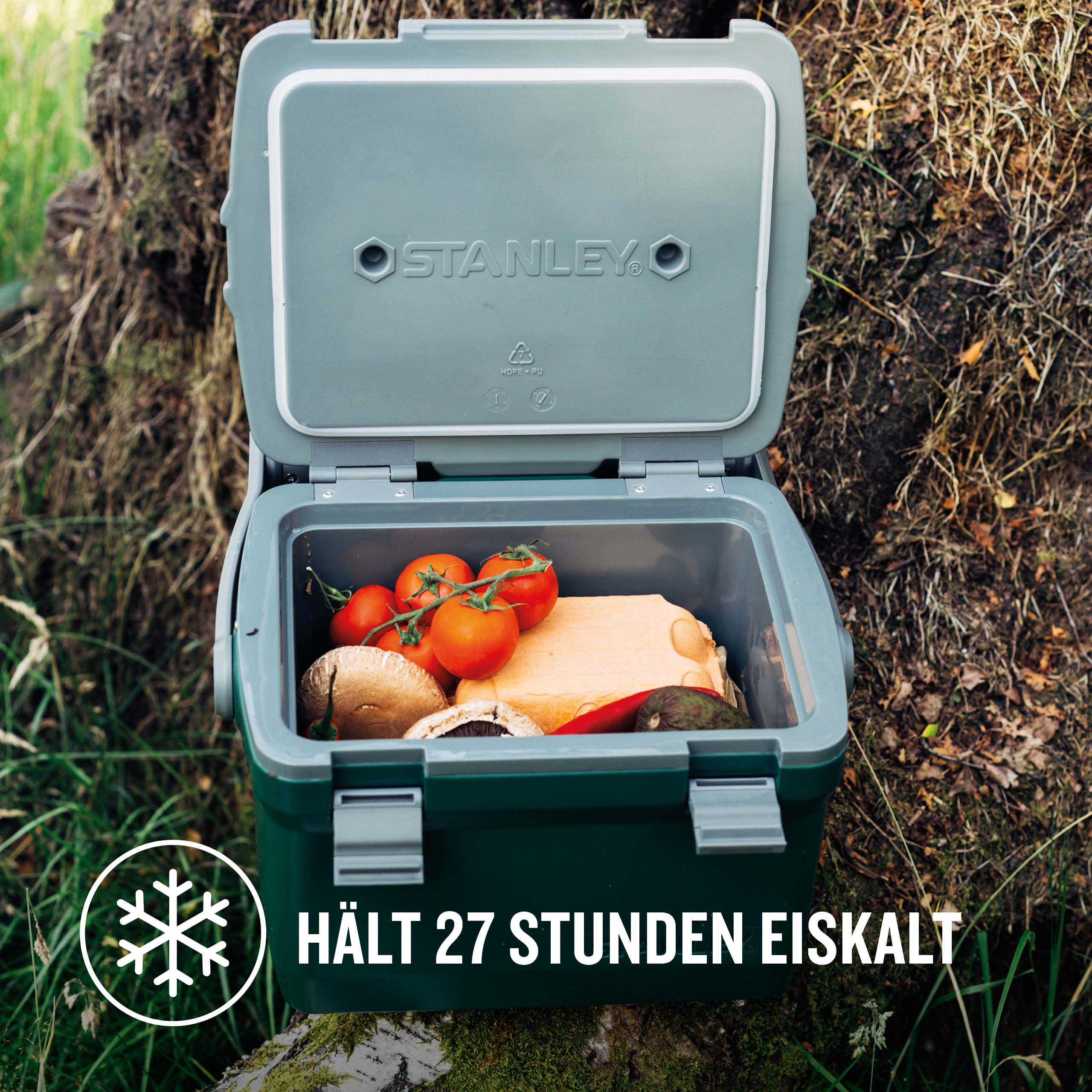Stanley 1913 Adventure Outdoor Cooler 6,6 Liter Polar - Camping Kühlbox Klein - BPA-Frei - Deckel fungiert auch als Sitz - Robuste Isolierbox ohne Strom - Auslaufsicher