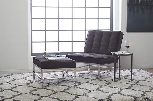 Miniatura 19 de Silla Ashlar Modern Accent en piel mezclada, cromo/gris Cromado/Gris,Bronce/Negro,Cromo/marrón visón,https://www.amazon.com/dp/undefined