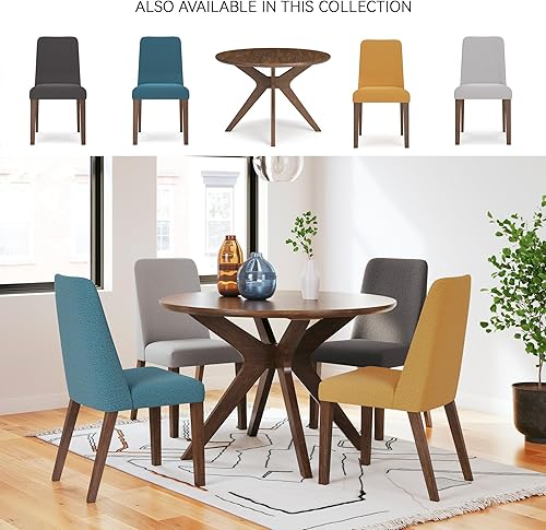 Miniatura 6 de Signature Design by Ashley Lyncott - Mesa de comedor redonda tradicional, asientos hasta 4, marrón, 45 pulgadas de ancho x 29.75 pulgadas de alto