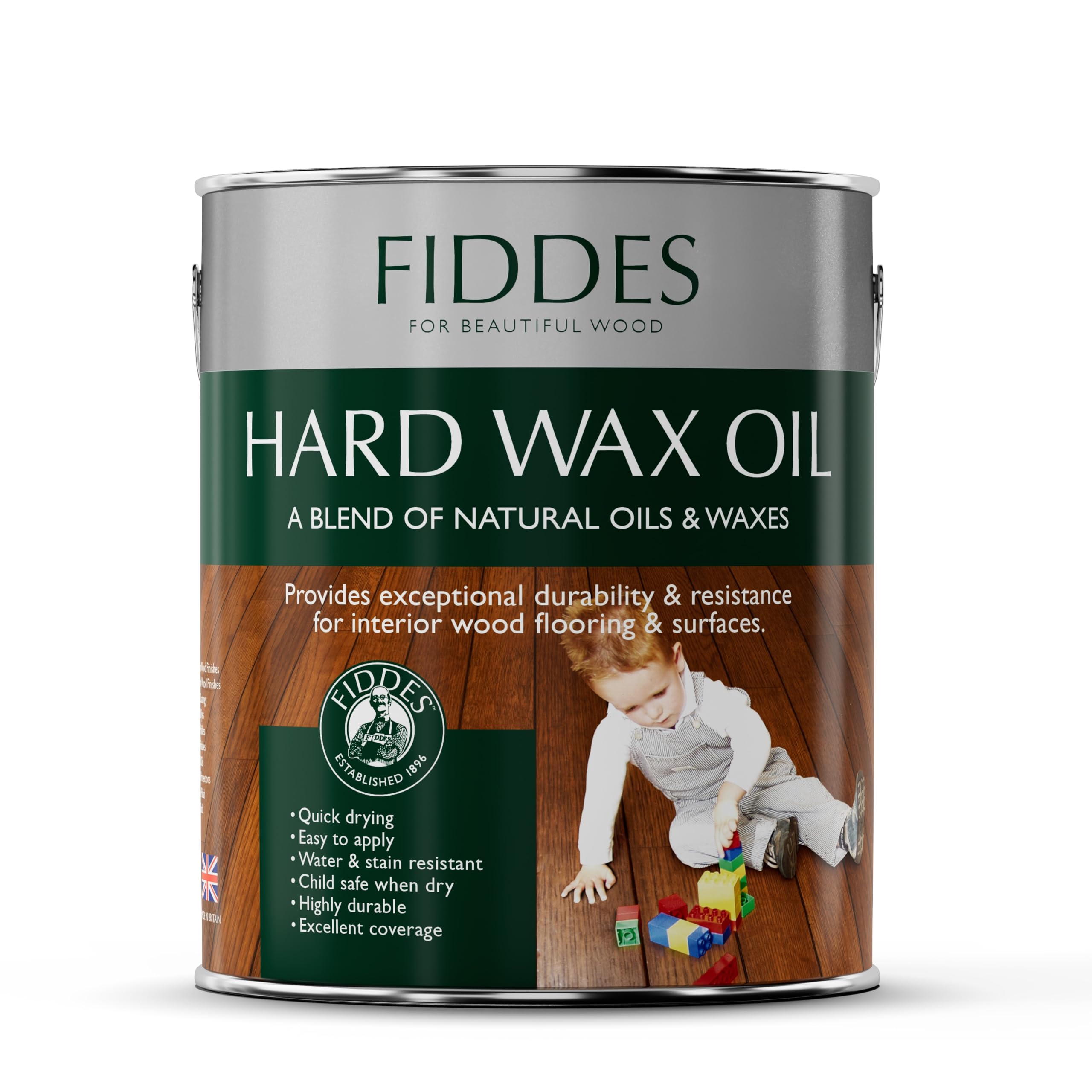 Fiddes & Son Ltd White Fiddes Satin Finish Hard Wax Oil 2.5 Litre,