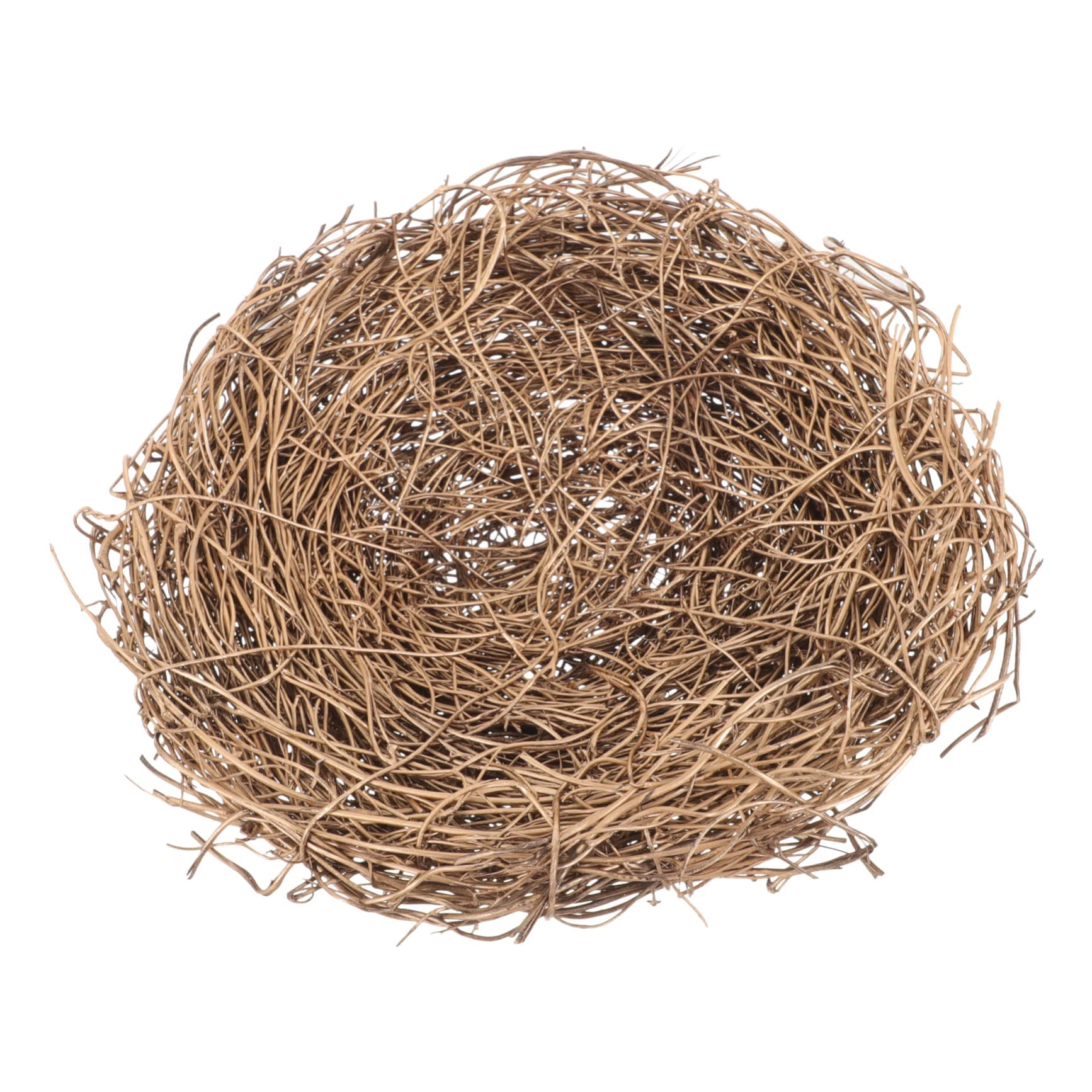 Angoily 5pièces Nid Oiseau Décoratif Rotin Doré Artisanat Fait Main pour Photographie Accessoire De Fête Et Décoration De Jardin pour Pâques Noël Et Événements Plein Air
