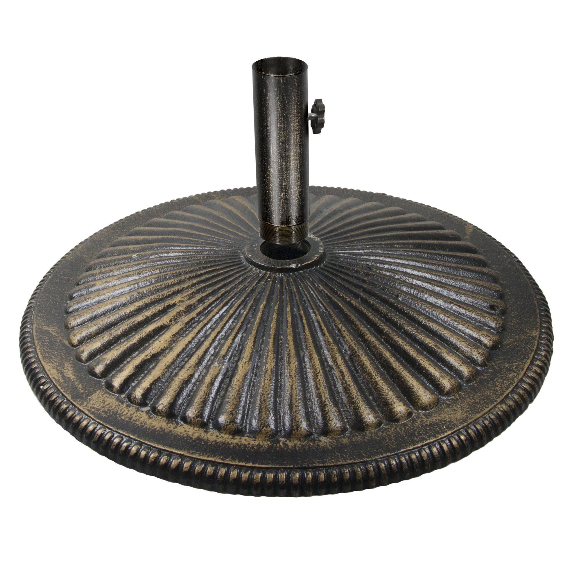 Amazon Com 80 Lb Classic Cast Iron Umbrella Base In Bronze Patio Umbrella Bases Garden Outdoor