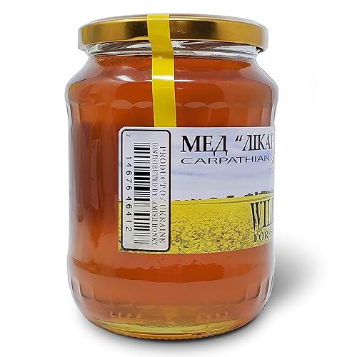 Miniatura 8 de Miel cruda de los Cárpatos Wild Berry  100% pura, sin filtrar, sin pasteurizar, de origen ético  Tarro de vidrio, 32.03 oz