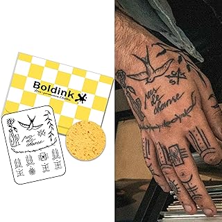 タトゥーシール 半永久的 ジャグアタトゥー 2枚セット 2週間 長持ち 防水 おしゃれ 男性 メンズ 指、手、腕用パリ文化 ハンギャクセイシン 燕