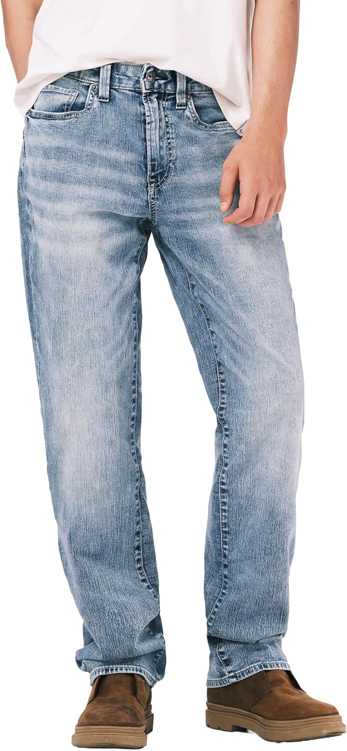 Buffalo David Bitton Mens Relaxed Straight Leg Driven Jean with Stretch Fabric
