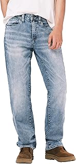 Mens Relaxed Straight Leg Driven Jean with Stretch Fabric