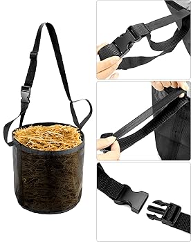 leather horse feed bag