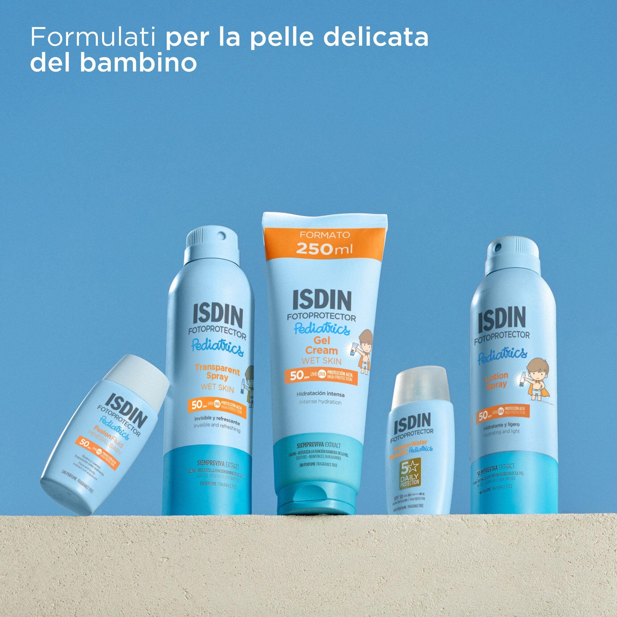 ISDIN Pediatrics Fusion Fluid Mineral Baby SPF 50 (50 ml) | Fotoprotrettore per Bambini dai 6 Mesi | Filtri 100% físici | Adatto per Tutte le Tipologie di Pelle