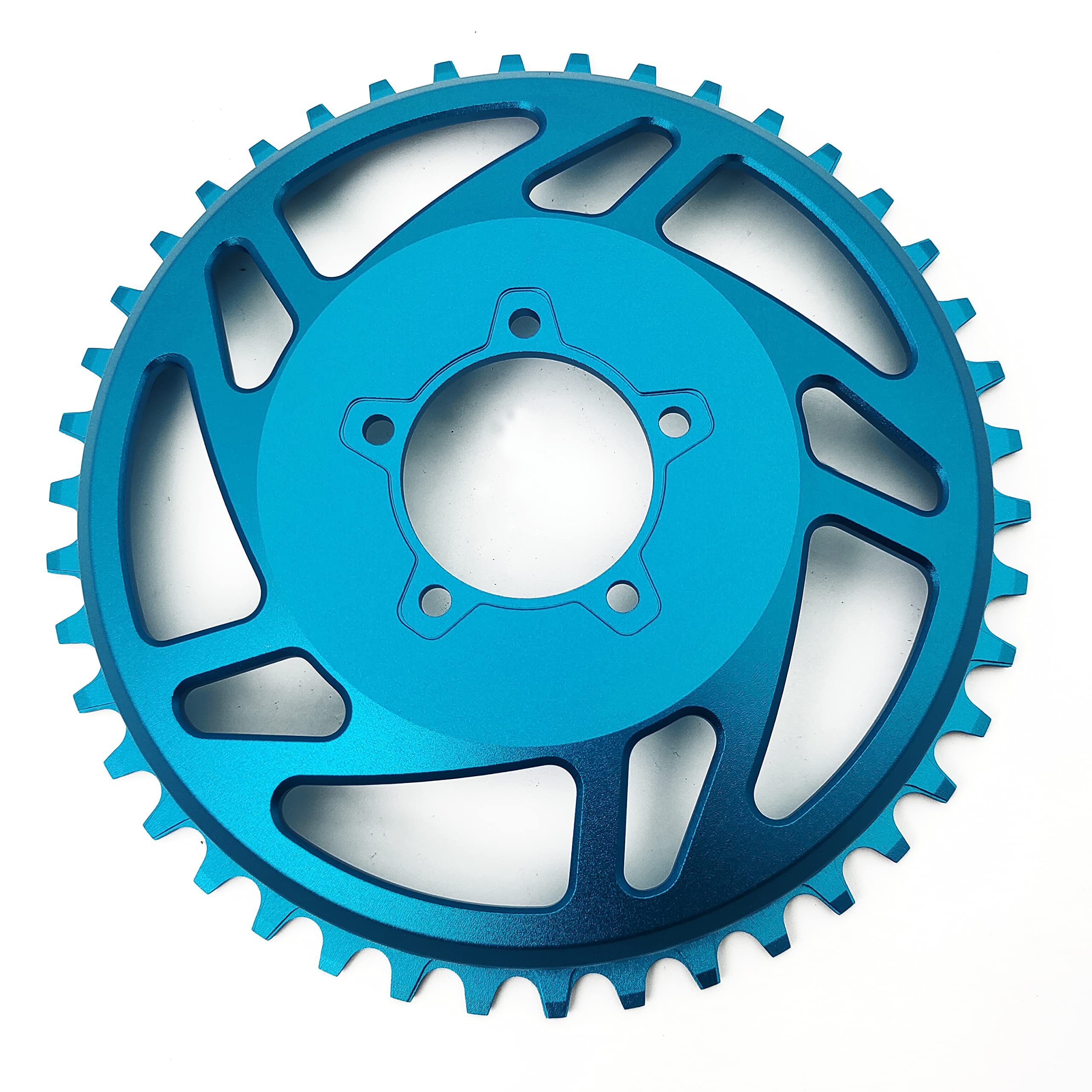 E-Bike 42T 6061-T6 7075 Aleación de aluminio de cadena para BF 8FUN BBS01 02 BBSHD 48V 1000W Kits de motor (PARA BBSHD BLUE)