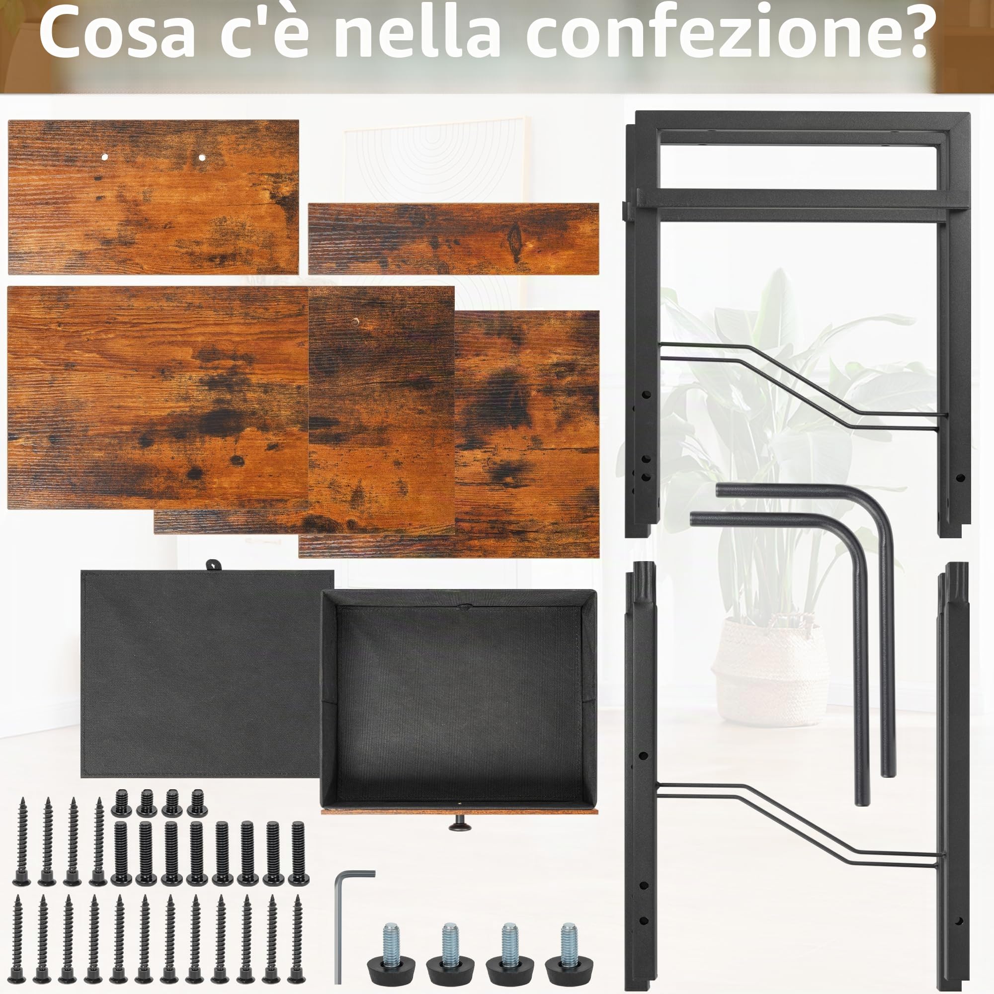 OUUTMEE 3 Livelli Supporto per Giradischi in vinile, Tavolo per Giradischi con Cassetto e Mensola fino a 100 album, Supporto per Giradischi in vinile, Tavolo Supplemento per Soggiorno, Camera da letto