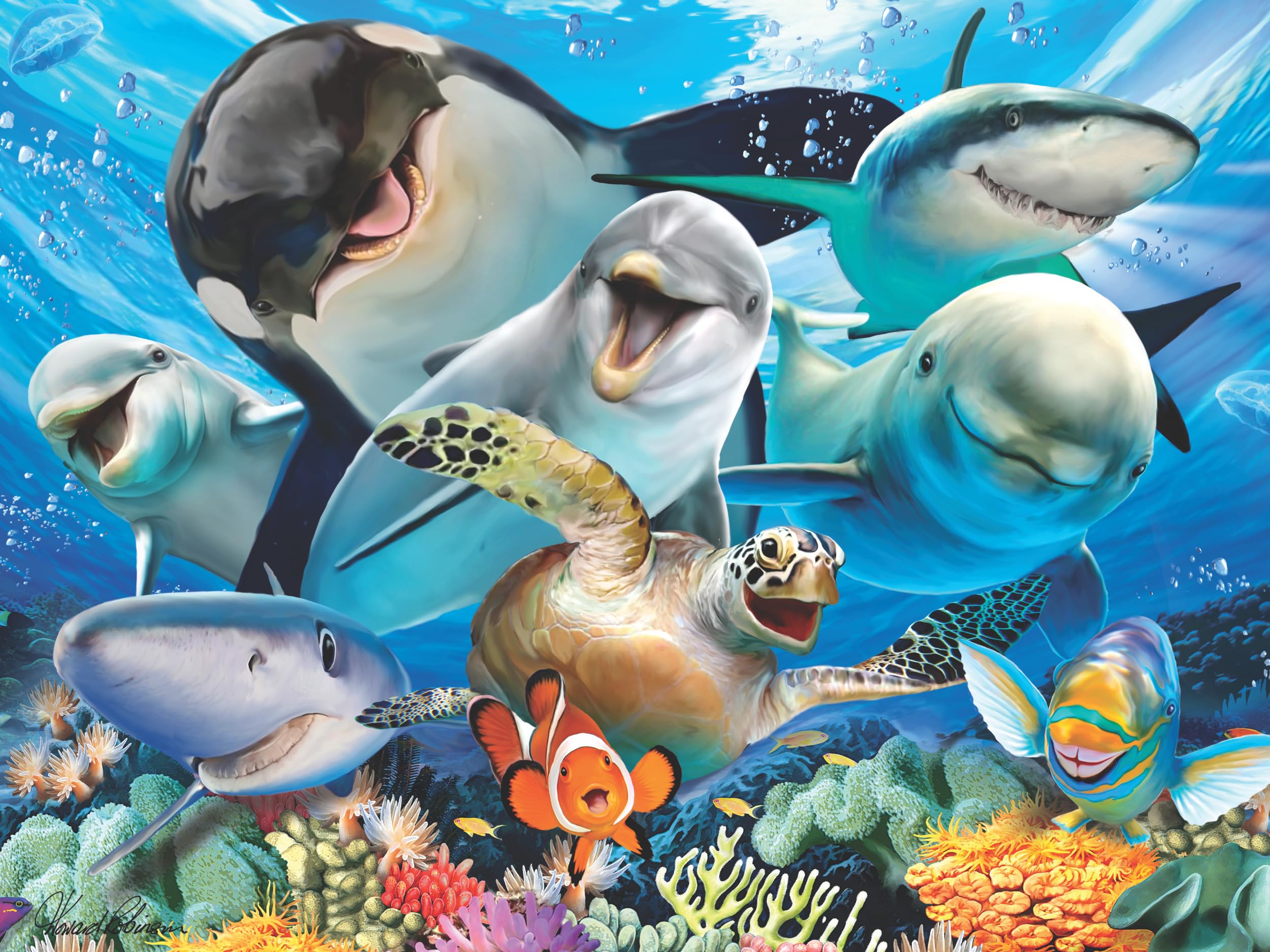 Amazon.com: Prime 3D Underwater Selfies Puzzle – 63 Piece 3D