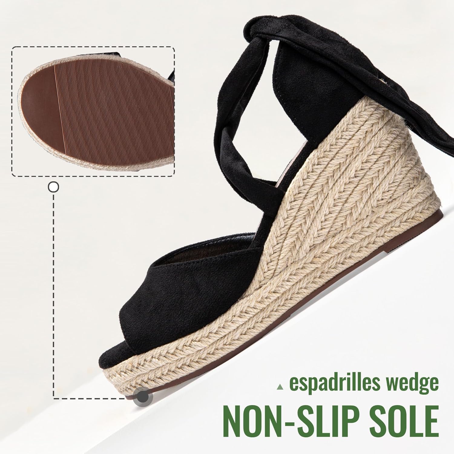 Vepose Women's Platform Wedge Sandals Rome Espadrilles Open Toe High Heel Sandals for Women with Lace-Up - Image 8